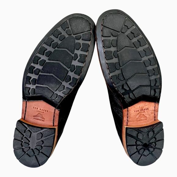 Ted Baker Mens Black Leather Wingtip Brogue Oxford Dress Shoes UK11 EU45 US12 - Picture 5 of 6